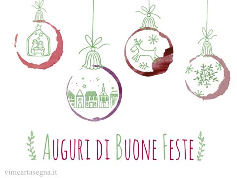 Etichetta Bottiglia Vino Natale - scarica gratis