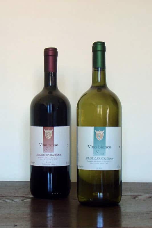 Vendita vino da tavola rosso e bianco